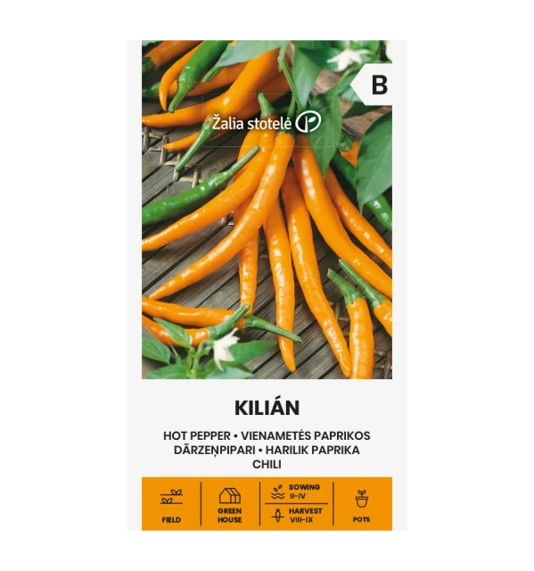 resized640_kilián-(15-seminte).webpKilián (15 seminte), ardei foarte iute, de culoare portocaliu stralucitor la maturitate, soi mediu-timpuriu, Seklos