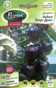 Indigo Pear Drops - 60 seminte, tomate gustoase, exotice, Florian