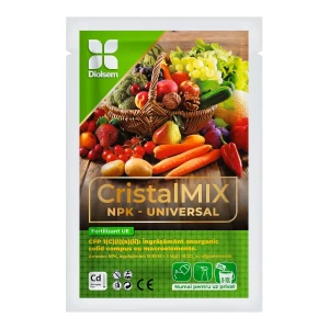 Ingrasamant CristalMIX NPK - mineral complet pentru toate tipurile de plante, 20g, Diolsem