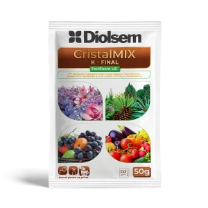 Ingrasamant mineral CristalMix K – Final, aport suplimentar de potasiu, 50g, Diolsem