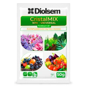 Ingrasamant CristalMix NPK Universal, pentru toate tipurile de culturi, 50g, Diolsem